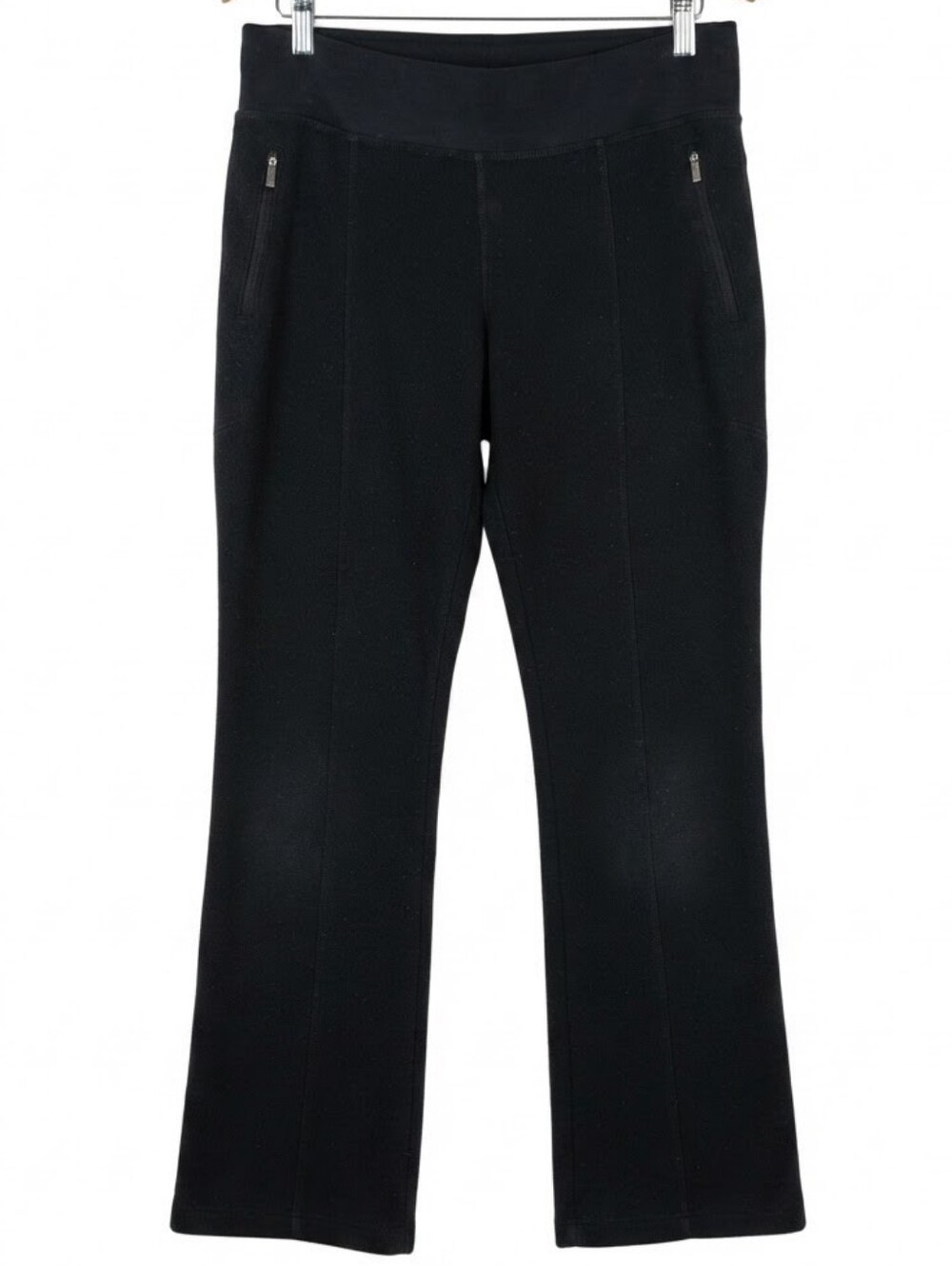 Columbia Black Fleece Pants Womens Size Medium Zip Pockets Pull On Winter Active